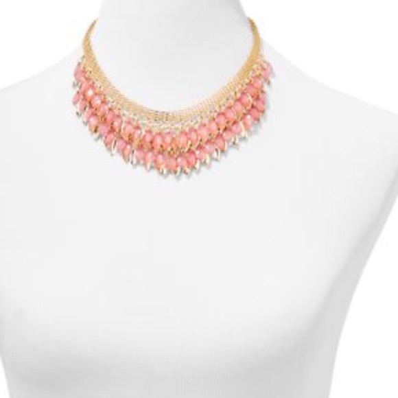 💢last ONE💢beaded rose gold tone collar necklace - Picture 3 of 5